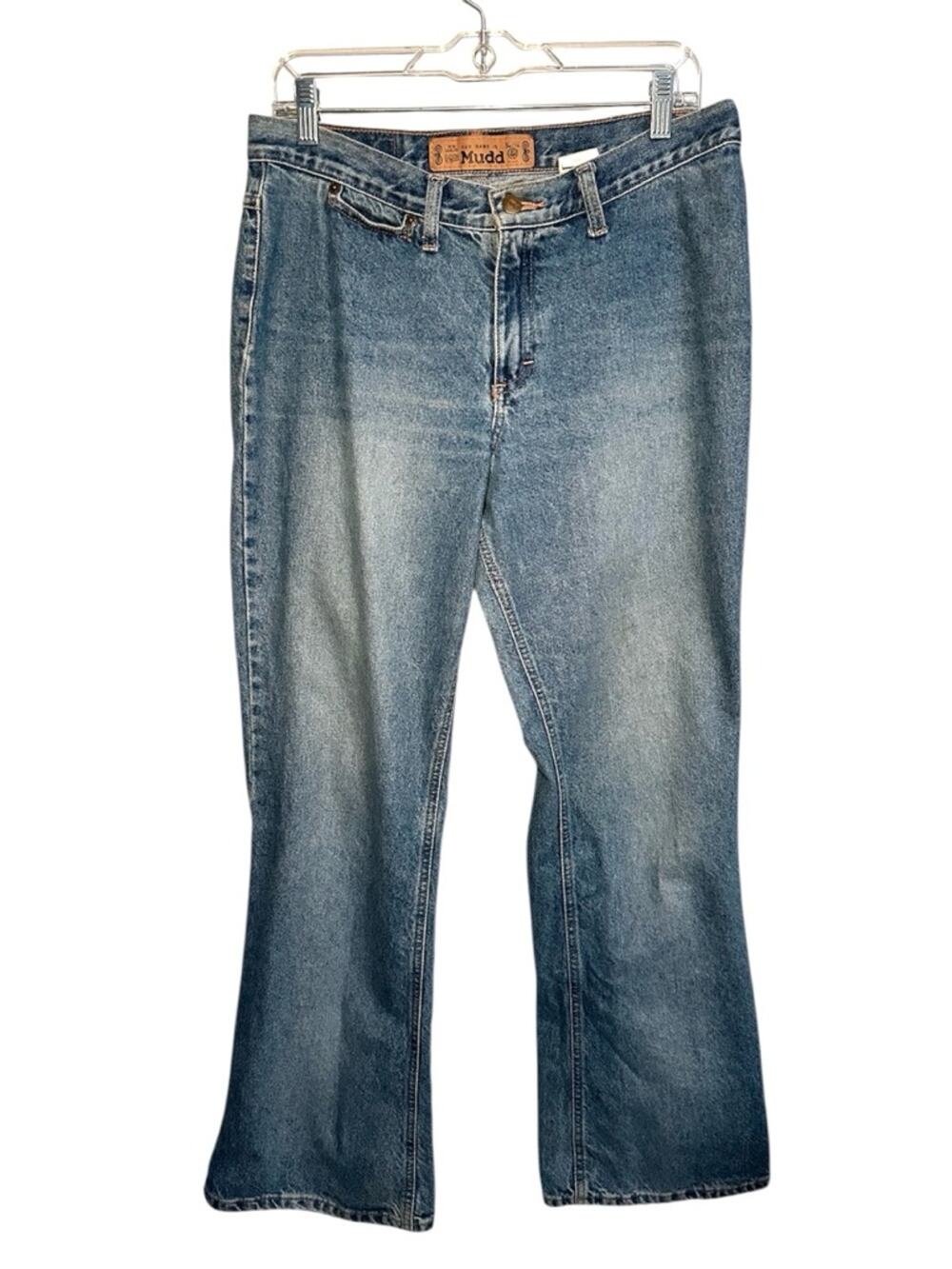 Vintage Mudd Blue Denim Bootcut Jeans Womens Large Retro Y2K 100% Cotton